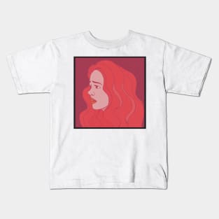 Sad girl red Kids T-Shirt